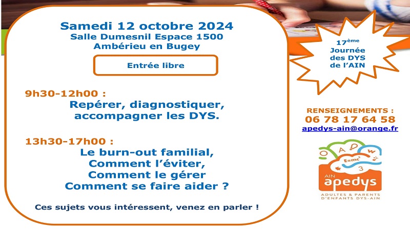 JOURNÉE DES DYS DE L'AIN