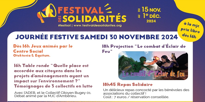 JOURNÉE FESTIVE - FESTIVAL DES SOLIDARITÉS