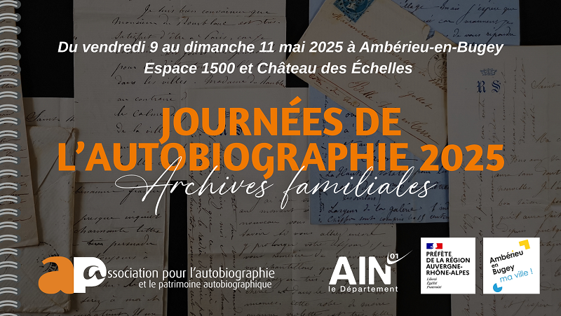 JOURNÉES DE L'AUTOBIOGRAPHIE 2025