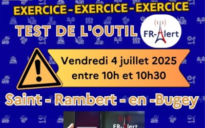Information test outil FR Alert Commune de Saint Rambert en Bugey