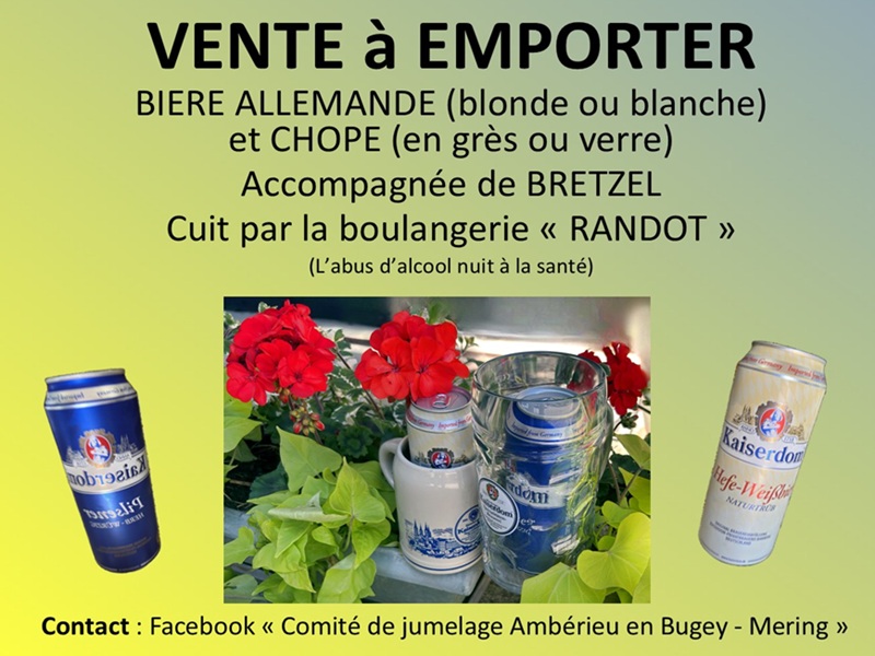 VENTE BIÈRES ET BRETZELS