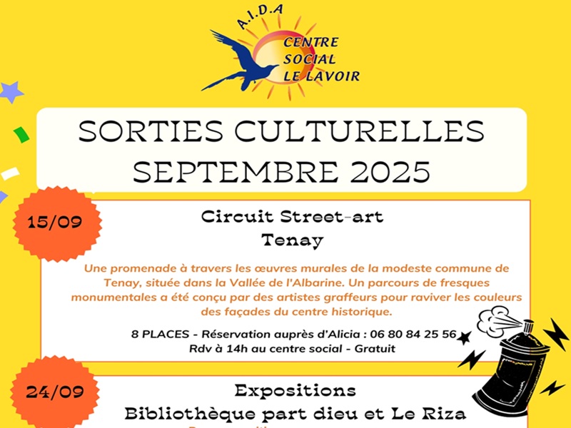 SORTIES CULTURELLES CENTRE SOCIAL
