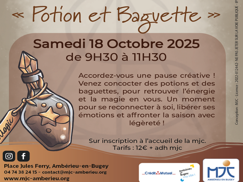 MES ÉNERGIES DE SAISON - "POTIONS ET BAGUETTES"