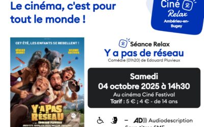 SEANCE INCLUSIVE ET CONVIVIALE DE CINEMA « CINE RELAX »