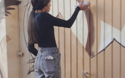 Le CMJ en action : participation à la fresque du pakring Vingtrinier