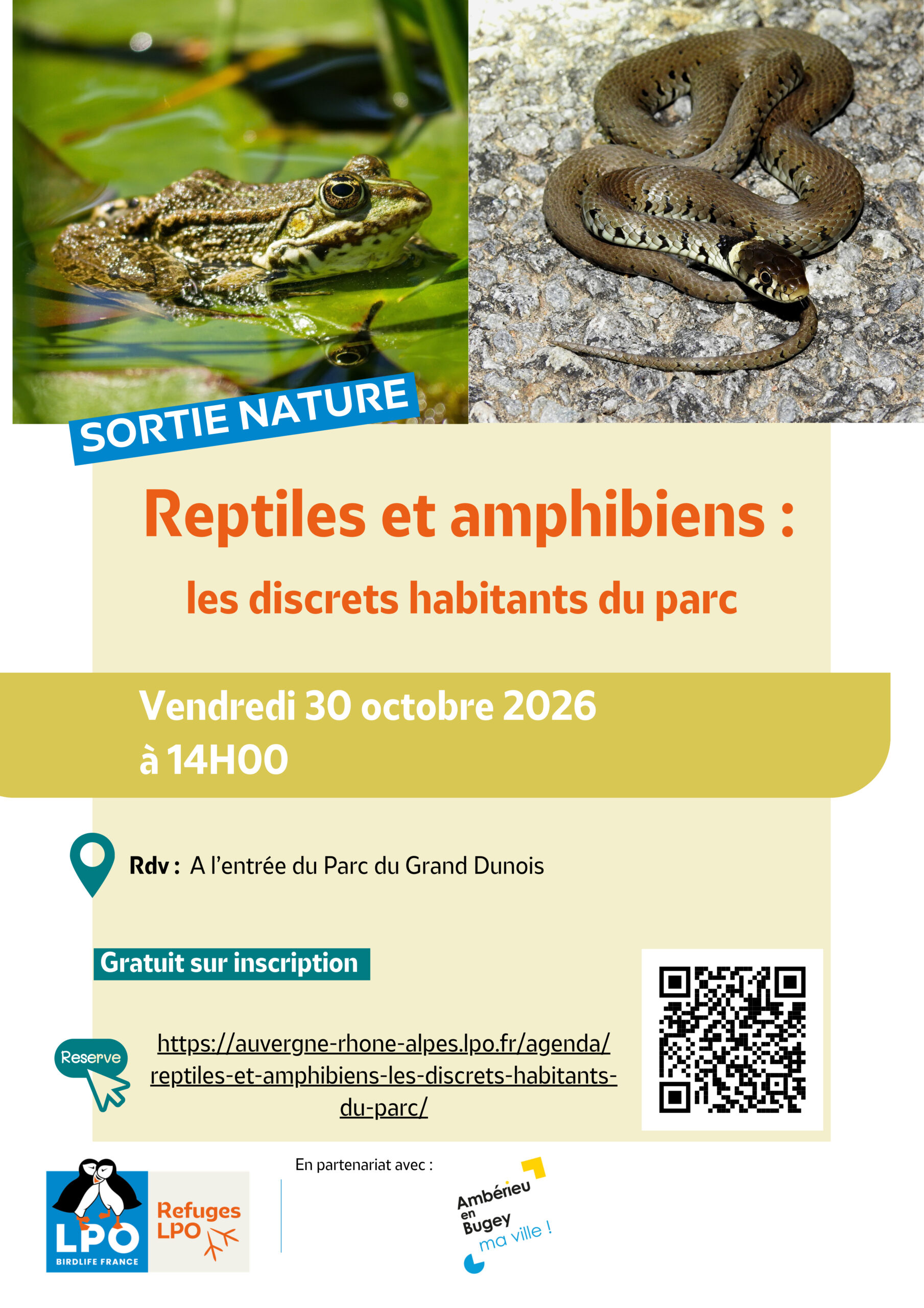 LPO : À la découverte des reptiles et amphibiens